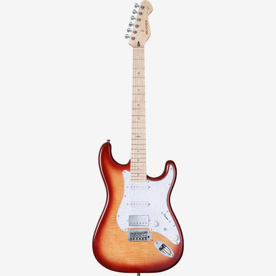 Mooer MSC30ProSRD Elektro Gitar (Sunset Red)