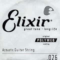 Elixir 026 Tek Bronz Akustik Gitar Teli (13126)