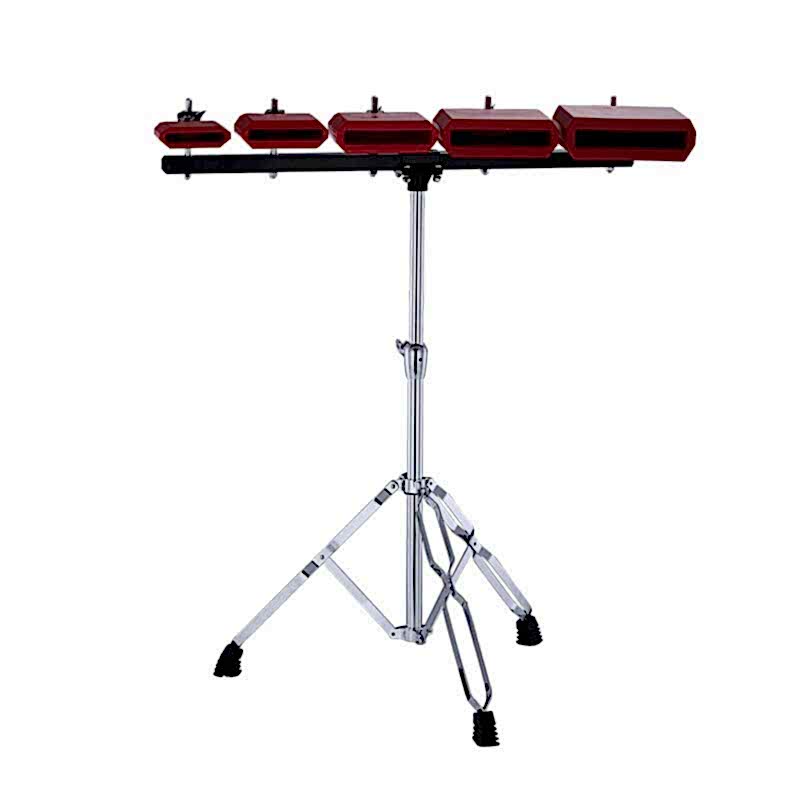 Jinbao JBCB-05A 5 Kırmızı Plastik Cowbell (Sehpalı)
