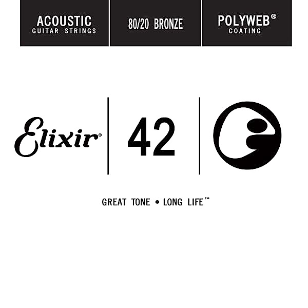 Elixir 042 Tek Bronz Akustik Gitar Teli (13142)