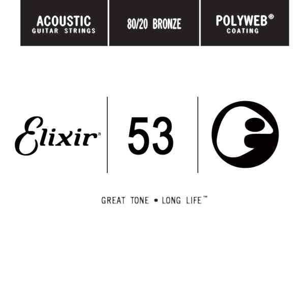 Elixir 053 Tek Bronz Akustik Gitar Teli (13153)